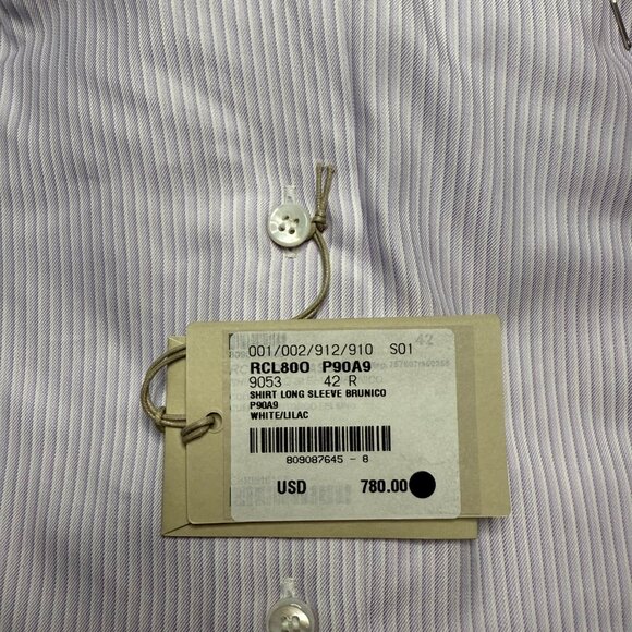 NWT Brioni Brunico Dress Shirt 42R – In Plastic, $780 Retail - Picture 3 of 6